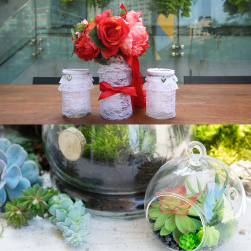 easy crafts to do at home, DIY Decorative Mason Jars