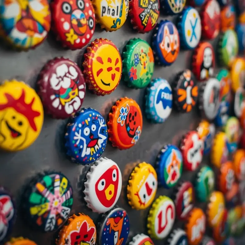 bottle cap magnets best out of waste craft