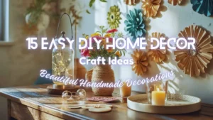 DIY home decor crafts ideas with mason jar lantern rope wrapped vase and decorative tray