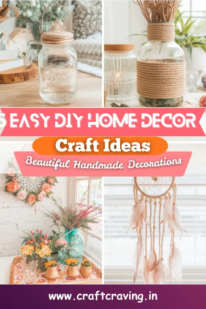 15 easy DIY home decor crafts ideas for beginners