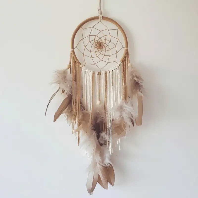 DIY dream catcher craft for bedroom decoration