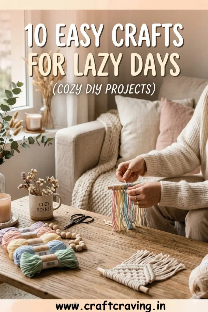 easy crafts for lazy days aesthetic setup with simple DIY ideas at home