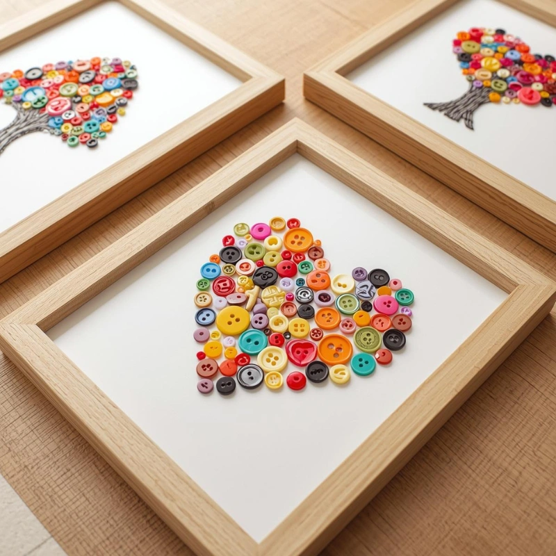 button art craft design easy crafts to do at home