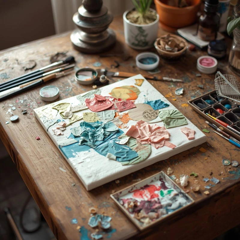 DIY canvas wall art craft easy crafts to do at home