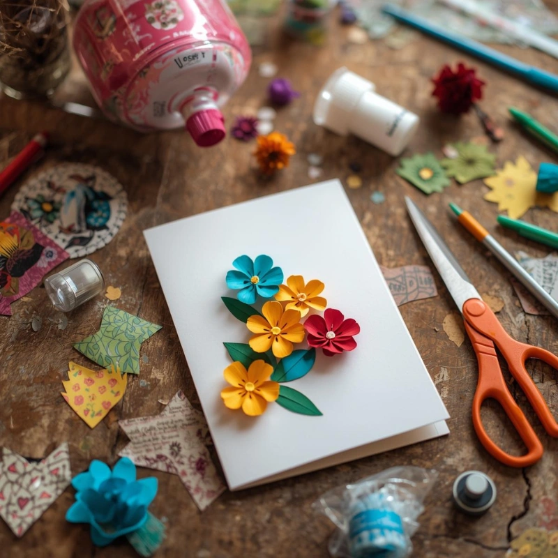 DIY handmade greeting card craft easy crafts to do at home