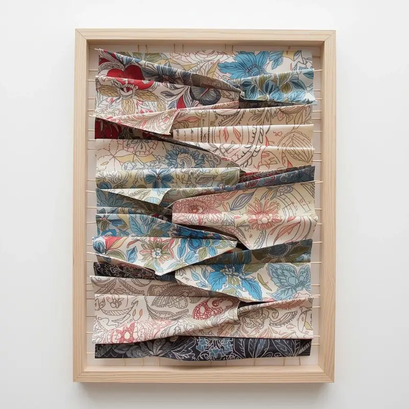 DIY fabric wall art craft for home decoration