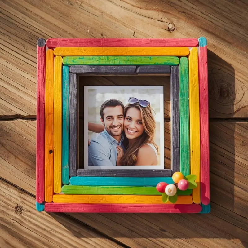 ice cream stick photo frame craft