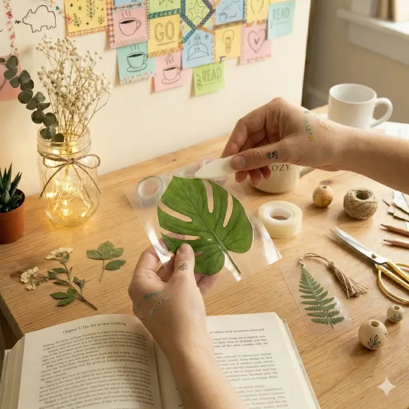 leaf bookmark easy crafts for lazy days at home
