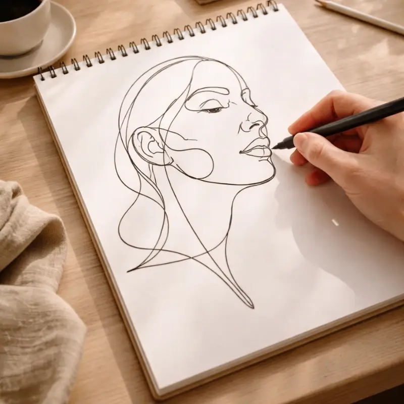one line doodle art easy crafts for lazy days