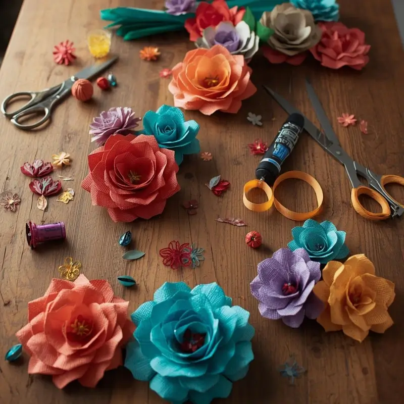 paper flower craft easy paper crafts for beginners