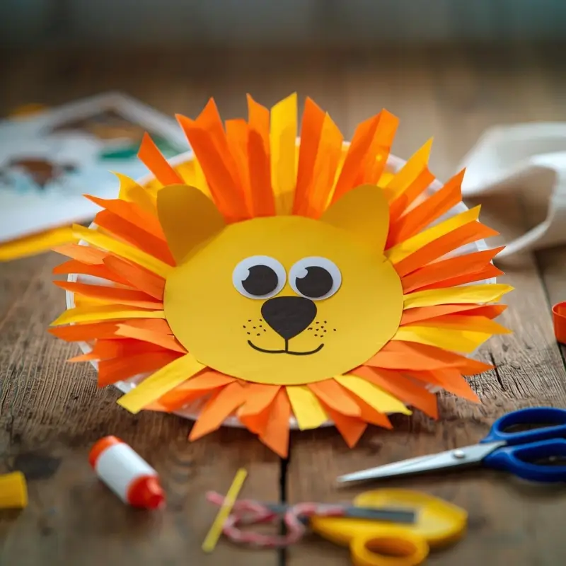 easy paper plate animal craft idea for kids