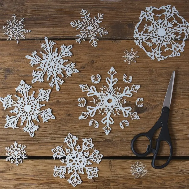 paper snowflakes easy paper crafts for beginners