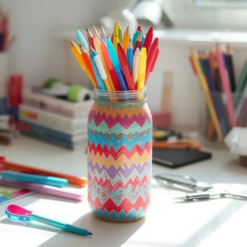 plastic bottle pencil holder DIY craft