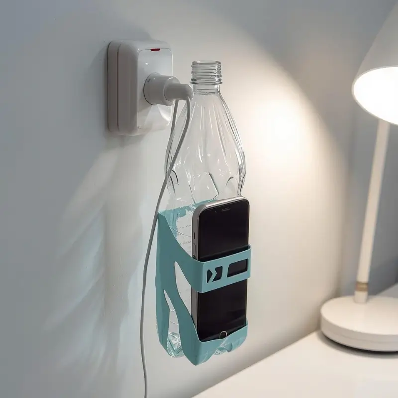 plastic bottle phone holder DIY craft