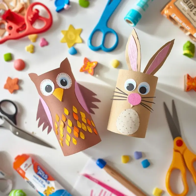 cute toilet paper roll animal craft for kids